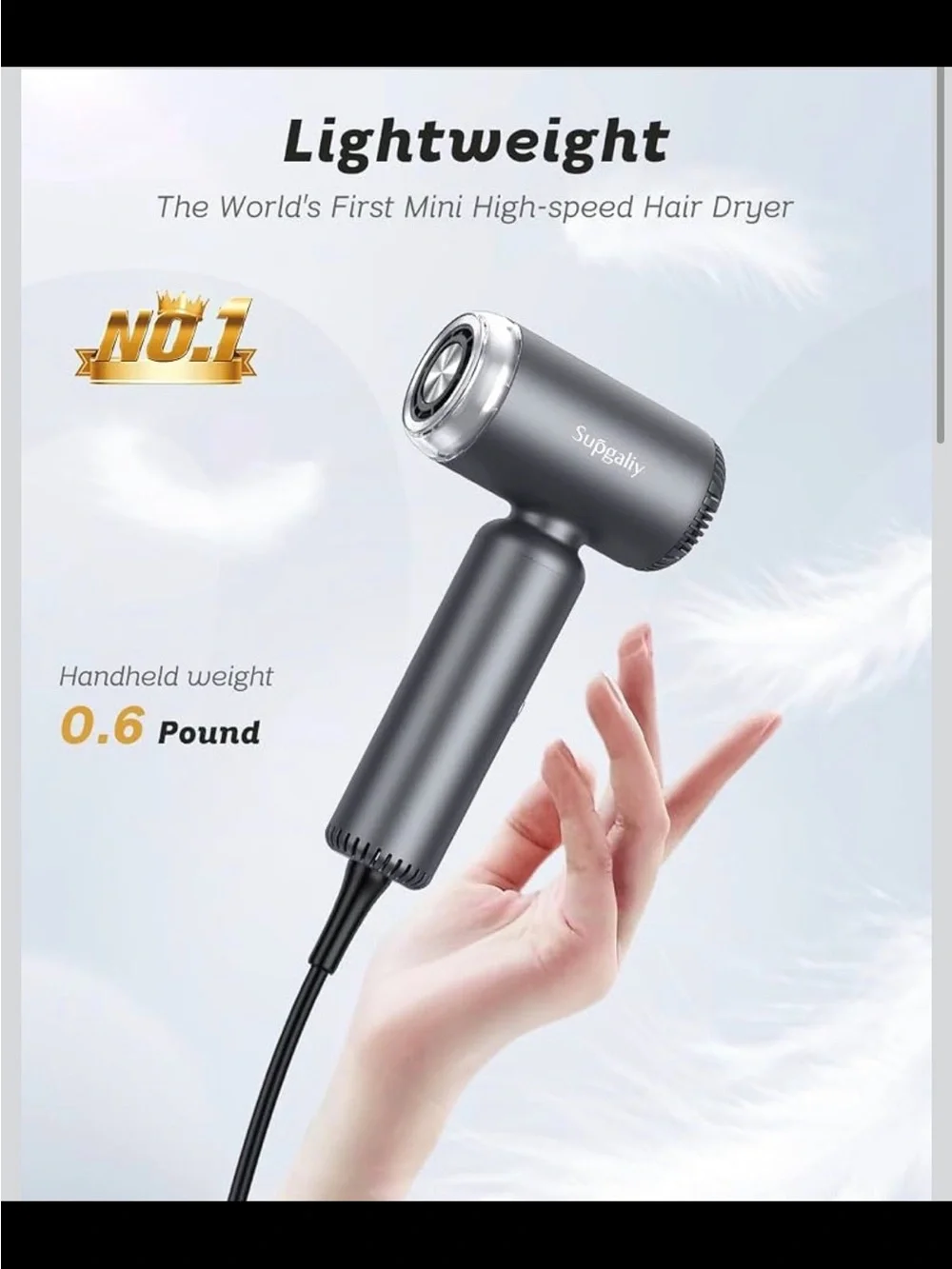 Dual Voltage Hair Dryer - High-Speed Ionic Blow Dryer for Travel - New in Box